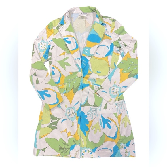 J.W. Treci Vintage Floral 70’s Jacket and Haltered Midi Dress Women’s Size 8 - Picture 2 of 9